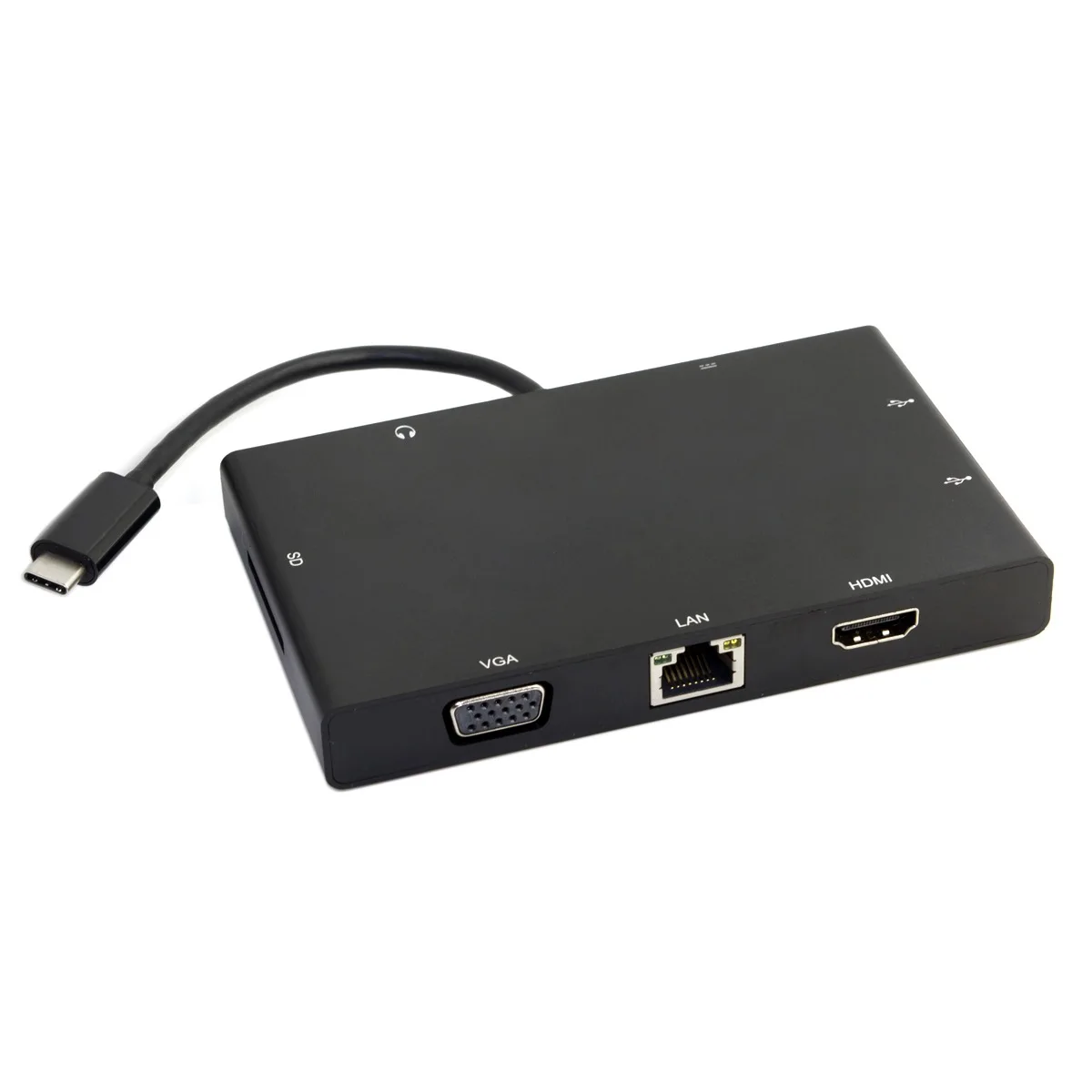 

Cablecc USB-C USB 3.1 Type-C to HUB HDMI USB VGA Gigabit Ethernet & SD Audio & Female Charger Adapter for Laptop