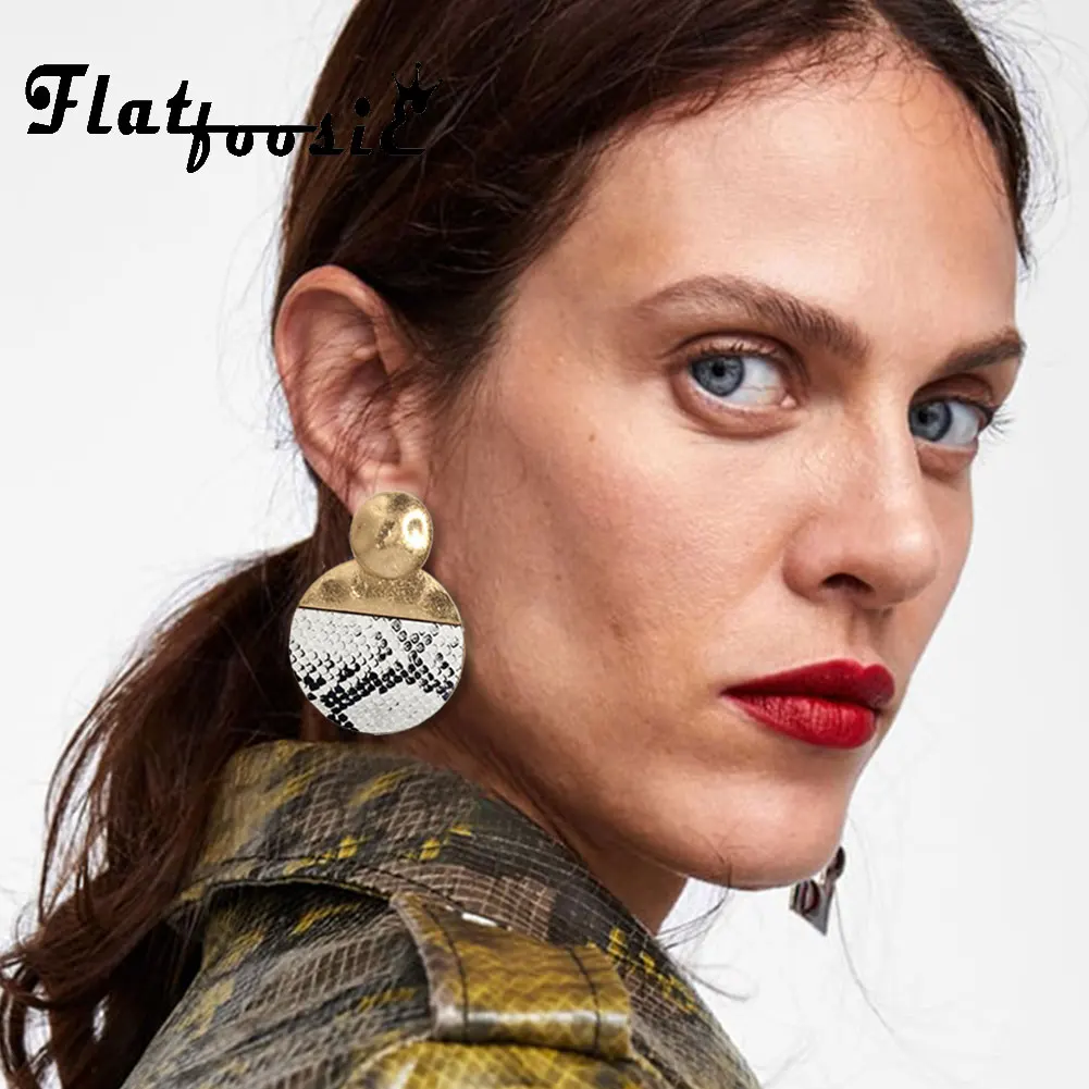 leopard face earrings