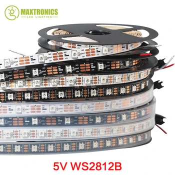 

1m/4m/5m WS2812B 30/60/74/90/96/144 pixels/leds/m Smart led pixel strip,Black/White PCB,WS2812 IC;WS2812B/M ,IP30/IP65/IP67 DC5V