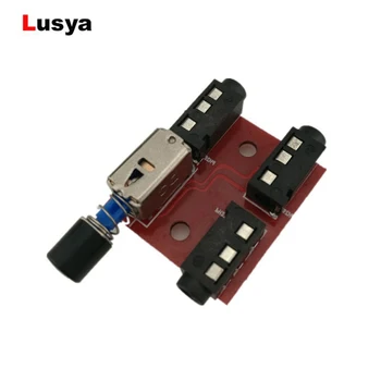 

Audio Switch Board 3.5mm 2 Input 1 Output Socket Signal Audio Switching Signal Module Plate A10-016
