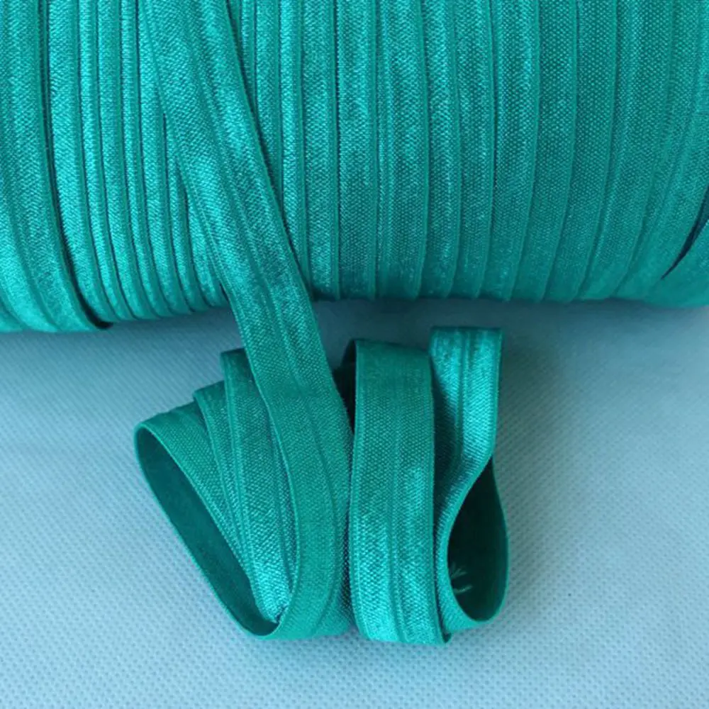 

T.R RIBBON #346 jade 5/8" FOE elastic, solid Fold Over Elastic FOE for Headbands 50yards and 100yards/lot