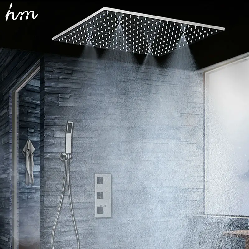  hm Thermostatic Pattern Control Shower Faucet Mirror Finished&20