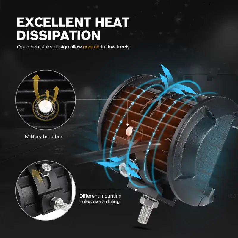 Oslamp 3 ряд 4 дюйма 57W светодиодный Подсветка внедорожный светодиодный бар светильник грузовики Лодка ATV 4x4 4WD 12v 24v LED пятно света прожекторы дальнего света головной светильник