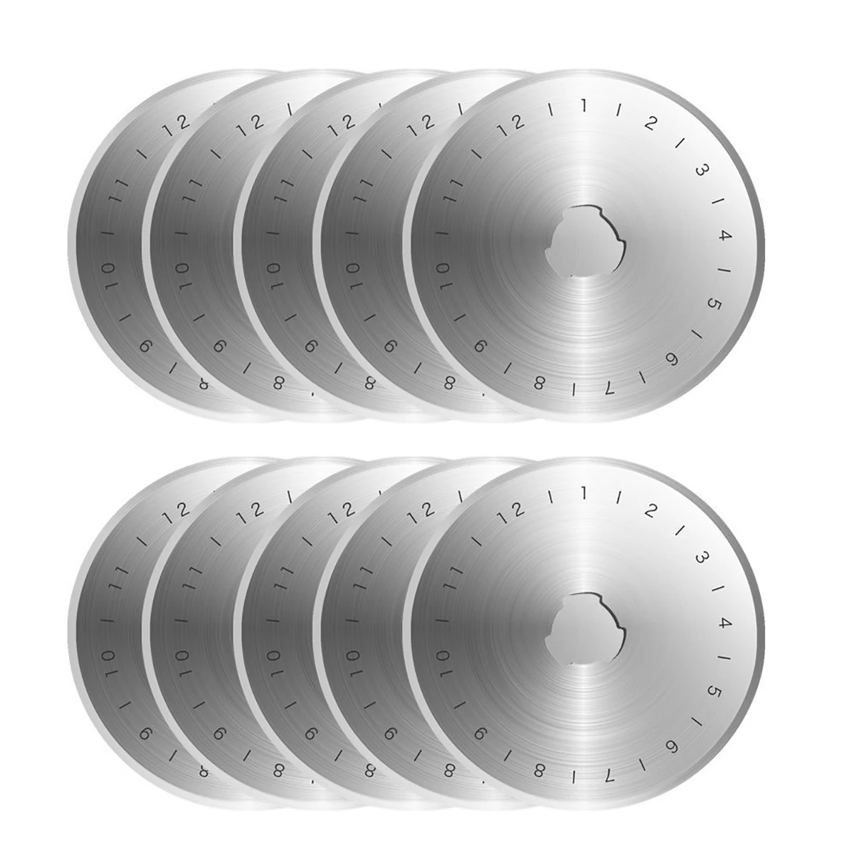10pcs Mayitr 45mm Rotary Cutters Refill Blades Circular Craft Sewing Quilting Hand Tool for Fabric Paper Leather Plastic Cutting