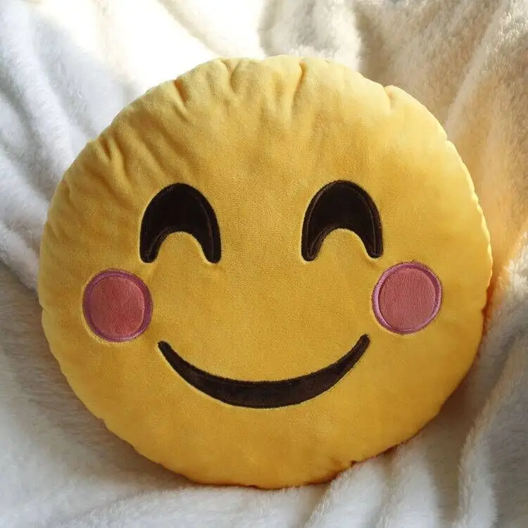 LI&HI 32 cm Emoji Smiley Emoticon Giallo Rotonda Cuscino Peluche Ripiene Peluche 