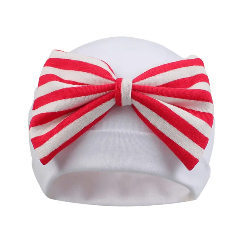 White Baby Beanie Hat Big Bowknot Newborn Boys Girls Hospital Cap High Quality Pure Cotton Soft Comfortable Infant Skull Hat Cap 2019 New (2)