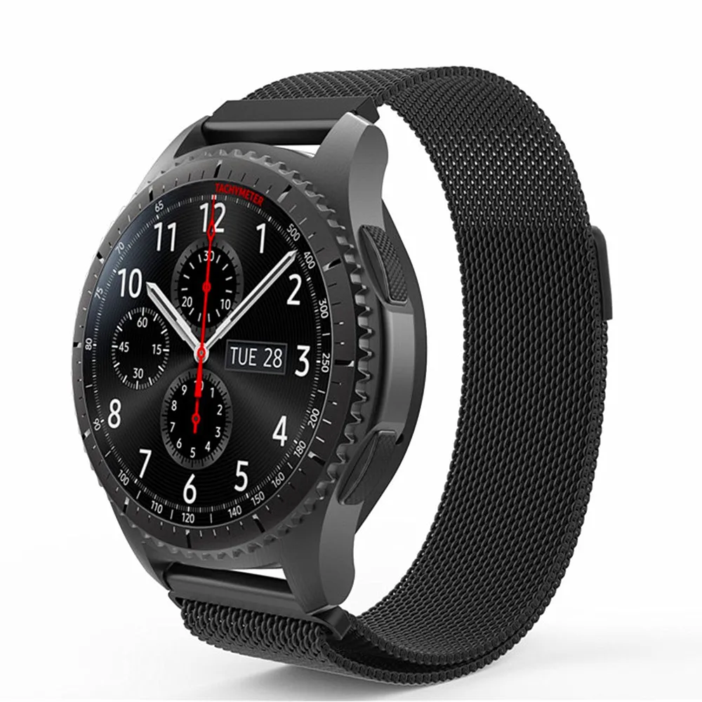 Миланский ремешок для Samsung Galaxy watch 46 мм/42 мм/Active band Gear S3 Frontier/S2/Sport из нержавеющей