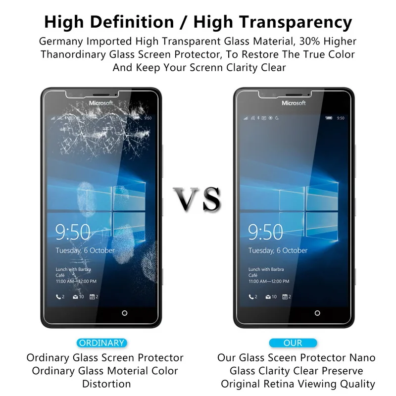 Закаленное Стекло для microsoft Lumia 535 550 650 630 635 530 Экран протектор чехол с подставкой и отделениями для карт для Nokia Lumia 640 950 XL 640XL 950XL пленка для передней панели