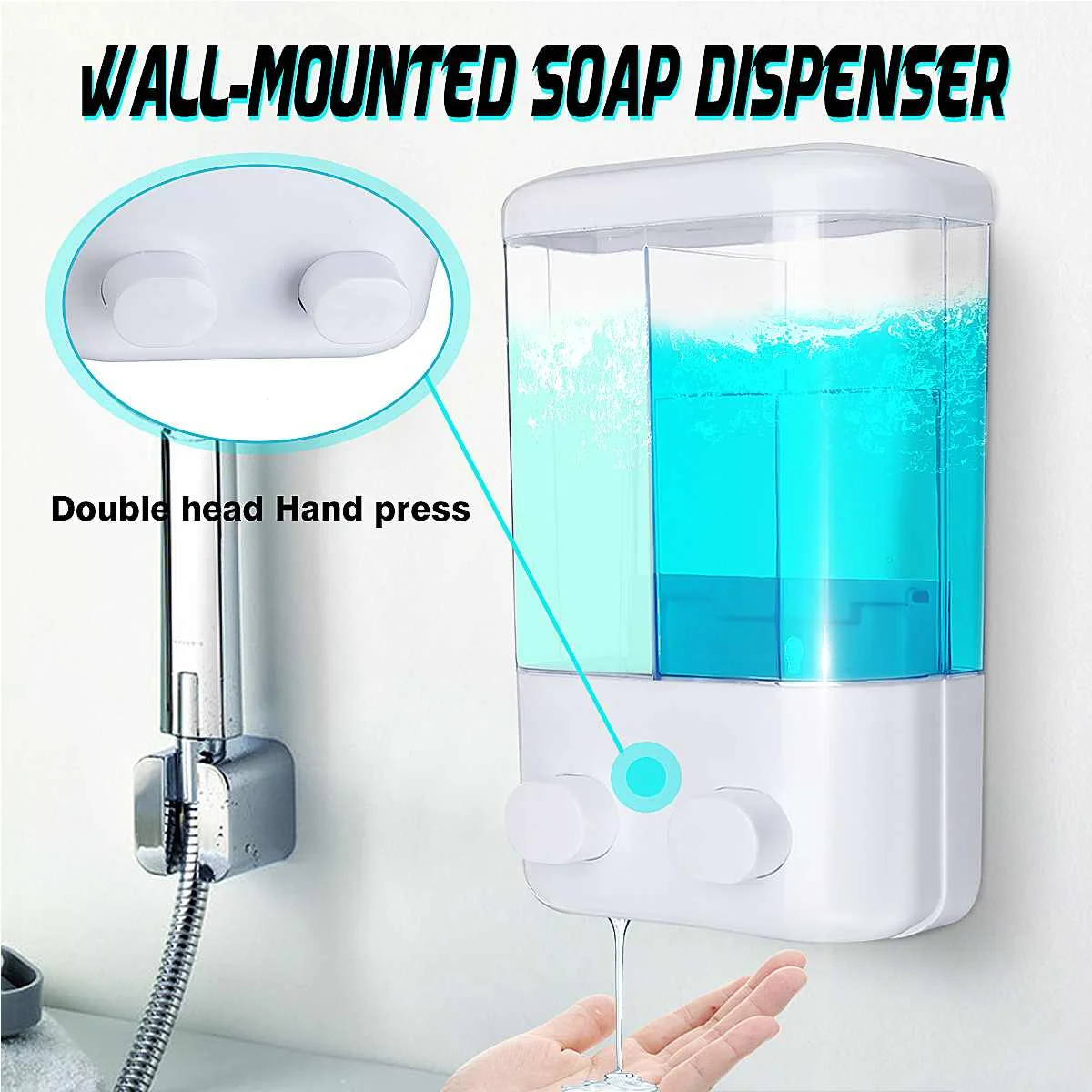 1000 ml настенный мыла жидкость для душа дозатор для мыла, шампуня для Кухня Ванная комната отель присоски аксессуары