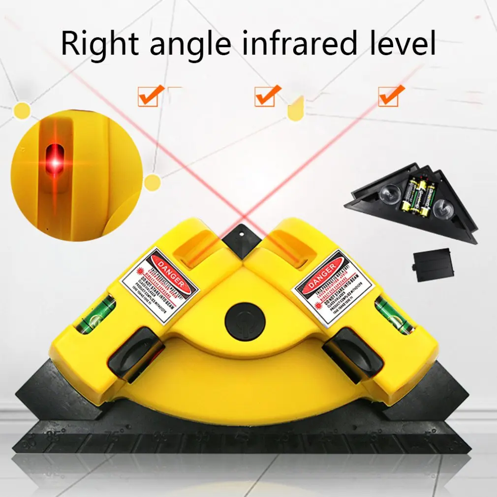 

Right Angle Laser Level Red Line Square Levels Projection 635nm 90 Degree Wire Tools Horizontal Vertical Measurement Tools