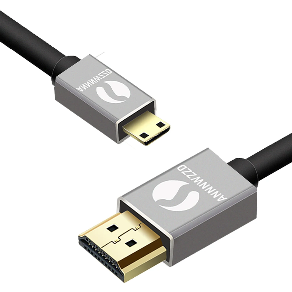 Annwzzd Mini HDMI-HDMI кабель позолоченный HDMI 1,4 в 1080P 1 м 1,5 м 2 м 3 м Высокое качество HDMI Кабель-адаптер для планшета видеокамеры