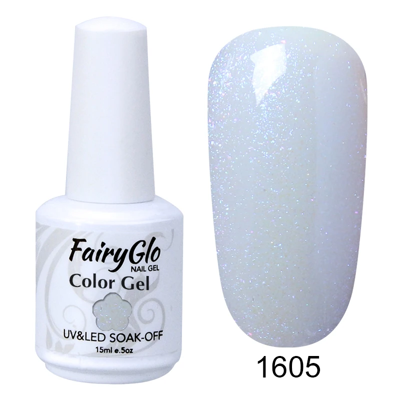 FairyGlo 15 мл Гель-лак для ногтей УФ-светодиодный гель-лампа для ногтей замачиваемый полуперманентный лак для ногтей гибридная краска геллак чернила - Цвет: G1605