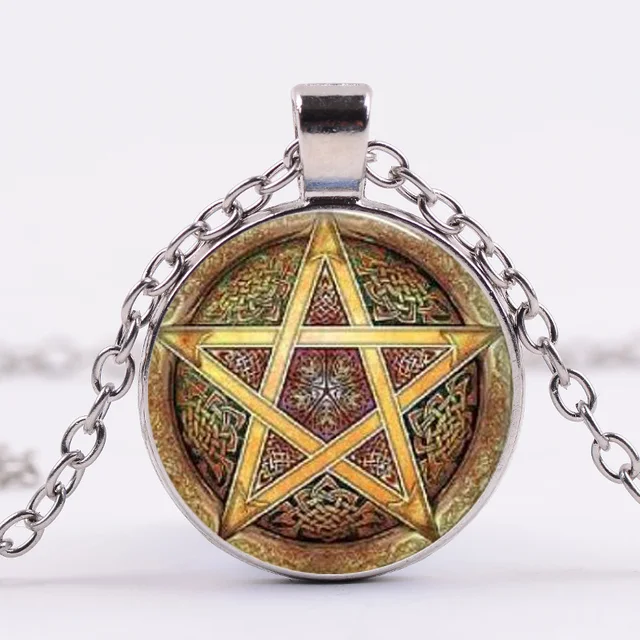 Necklace for Men Devils Trap Pentagram Wiccan Necklace Vintage Witch Gothic Round Glass Wiccan Pandents Necklaces For Men Women Jewelry Necklace for Men Devils Trap Pentagram Wiccan Necklace Vintage Witch Gothic Round Glass Wiccan Pandents Necklaces For Men Women Jewelry