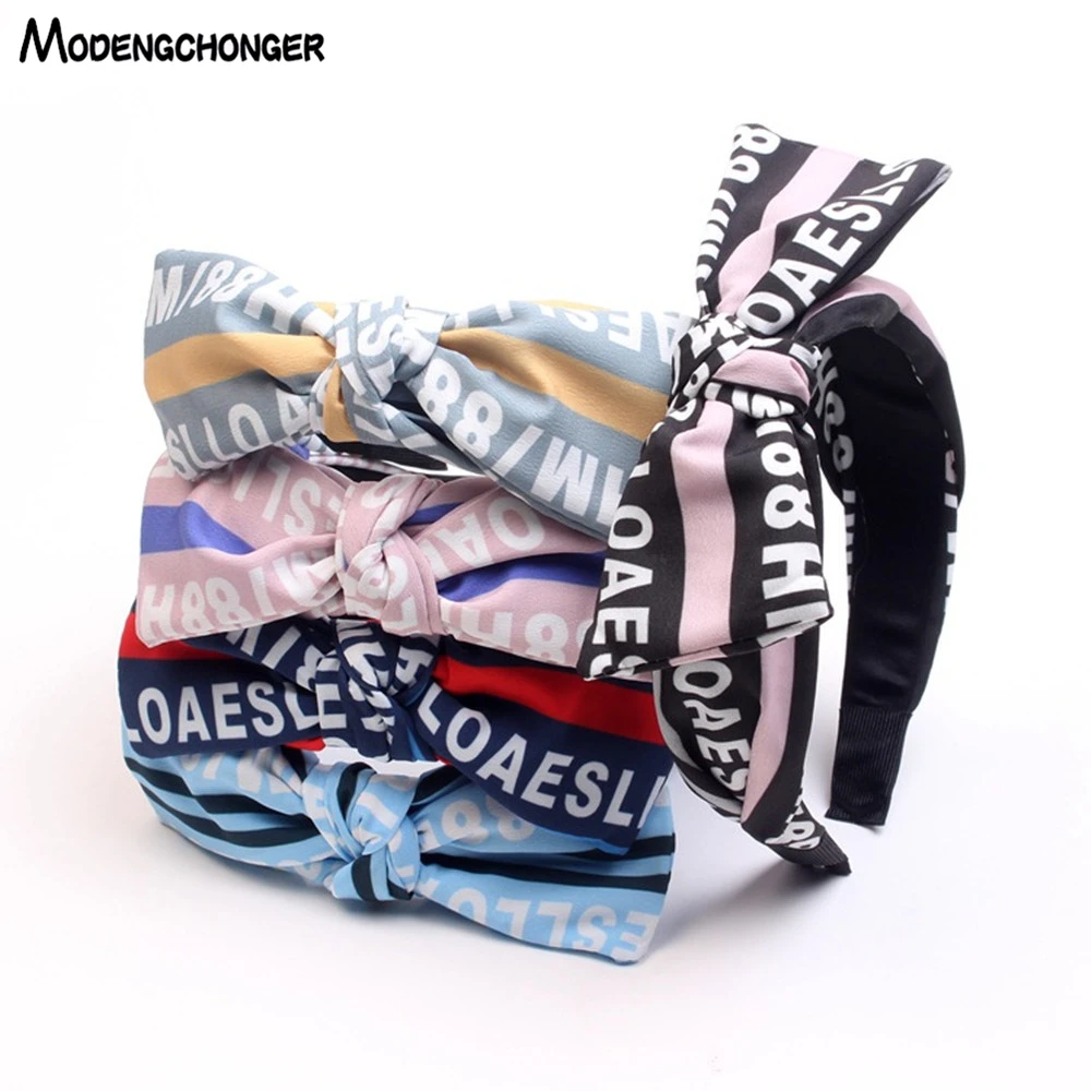

New Lovely Headband Solid Soft Knotted Letter Bow Hair Hoop Color Matching Hair Band For Women Girls Hair Bezel Hair Accessories