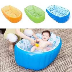Надувной бассейн ребенка ванны Детские утепленные безопасности раздувания ванна для купания Pad складной детей умывальника D3