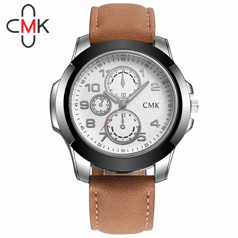 CMK оригинальный бренд военные кварцевые часы мужские Corium кожаный ремешок