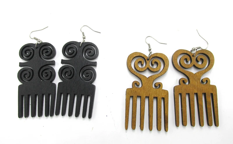 Бесплатная доставка! Деревянные серьги Adinkra Pick|earrings free shipping|earrings earringadinkra earrings |