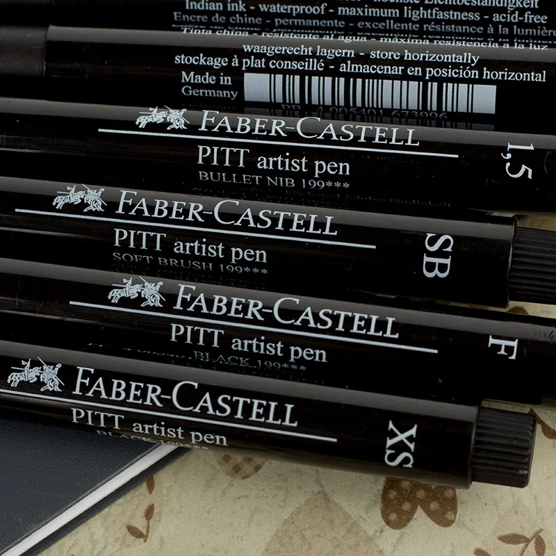 Ручка для художника Faber cell Pitt черная ручка рисования манги наконечники маркер с