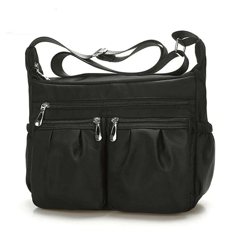 

Top Women Bags Fashion Solid Color Zipper Waterproof Nylon Shoulder Bag Crossbody Bag Designer Messenger Bolso Sac A Main#L20