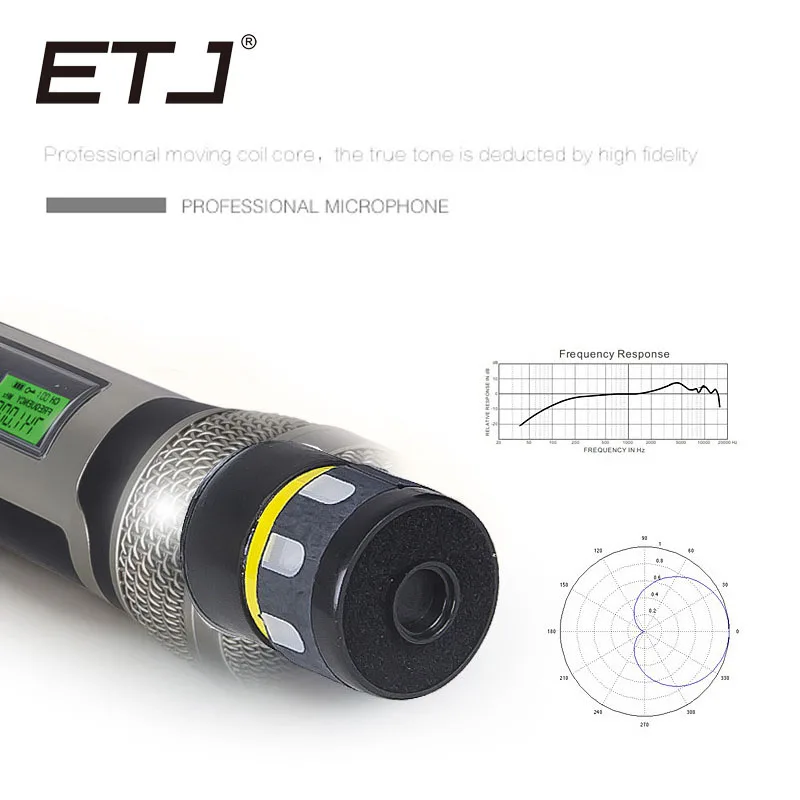 ETJ бренд профессиональный караоке беспроводной микрофон VHF SKM9000 двойной ручной передатчик двойные микрофоны