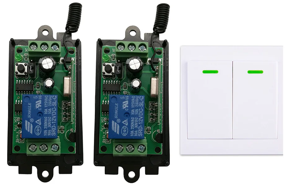 

DC 9V 12V 24V 1 CH 1CH RF Wireless Remote Switch Wireless Light Switch + Wireless Wall Panel Remote Control ,315/433.92 MHZ