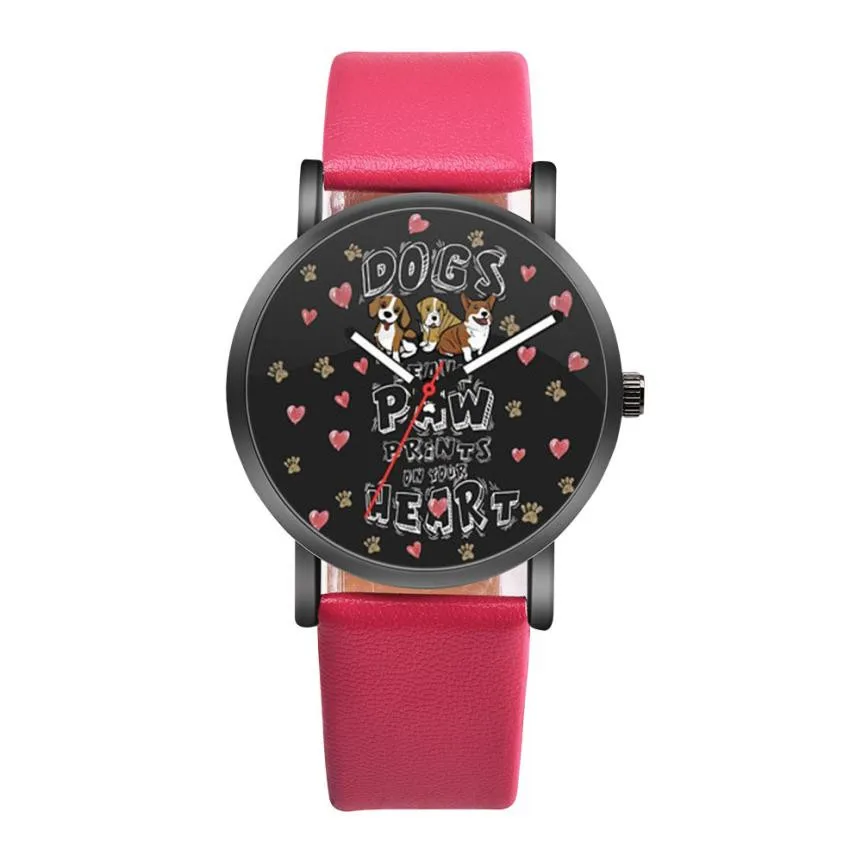 

GENVIVIA 2019 Funny Women Watch Cute Girls Animal Colorful Casual Leather Quartz Watch Strap Watch Reloj Mujer Marble