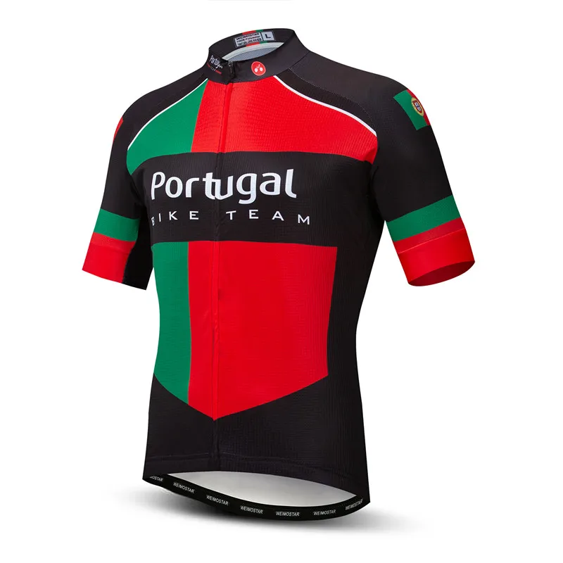 Weimostar 17 цветов национальная команда Велоспорт Джерси рубашка мужская летняя горная велосипедная одежда быстросохнущая Дорога MTB велосипед Джерси Топы - Цвет: Portugal