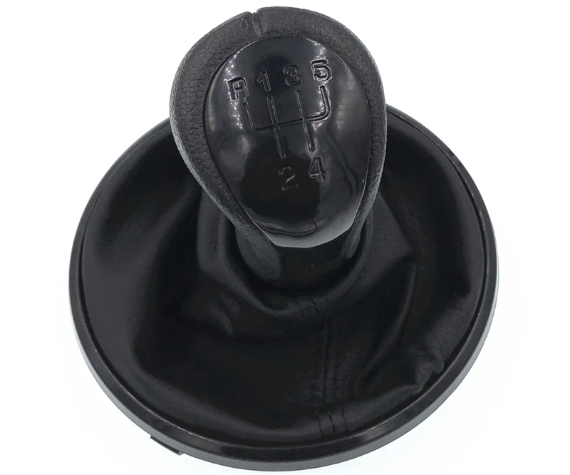 Free Shipping 5 Speed Black Car Gear Shift Knob Leather Gaiter Boot For