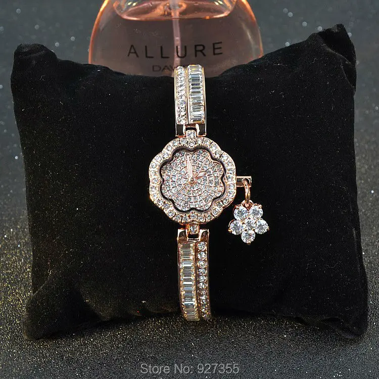Роскошные женские часы! WomenDiamond часы-браслет женский розового цвета: золотистый, серебристый нарядные часы женские Стразы браслет часы Наручные часы