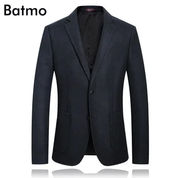 

Batmo 2018 new arrival high quality casual blue blazer men,men's casual jackets ,men's suits plus-size 01821