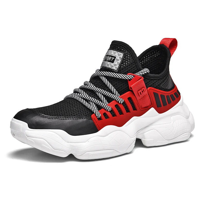 

Fly knit Breathable Shoes Men Running Outdoor Sports Breathable Large Size 39-47 Comfort Sneakers Jogging Footwear