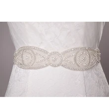 Inofinn T13 свадебный пояс-лента с украшением в виде кристаллов Стразы ленты бусины свадебные пояса для Для женщин свадебное вечернее платье для выпускного