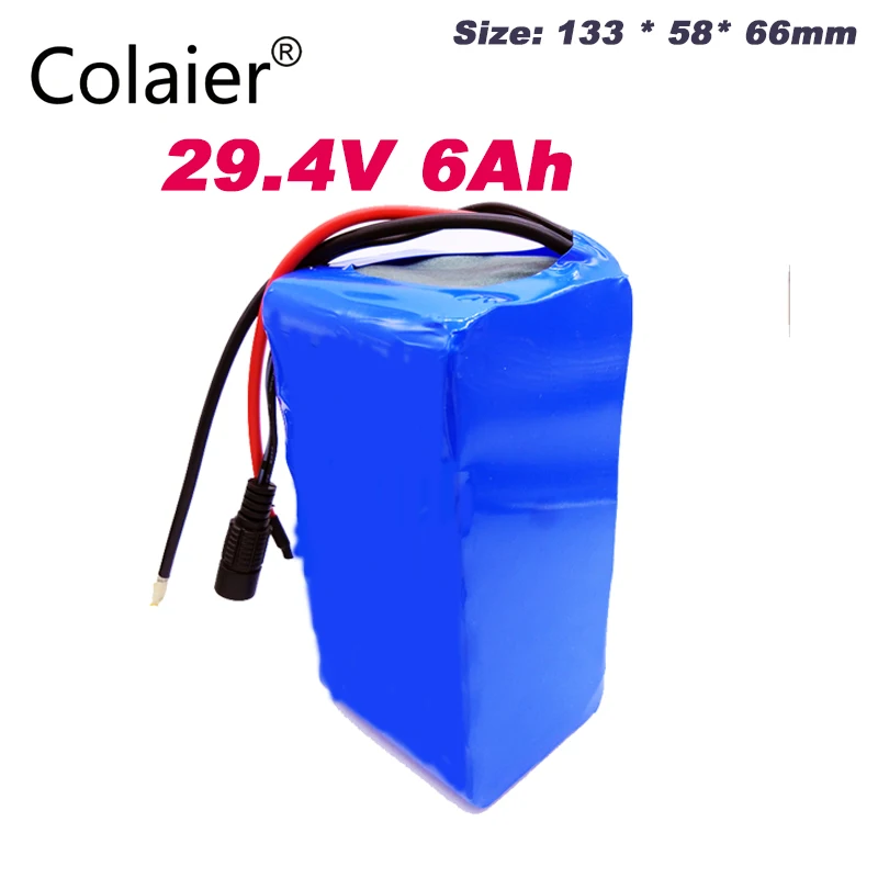 Colaier 24 V 6Ah 7S3P 18650 литий-ионная батарея 29,4 v 6000 mah Электрический велосипед мопед/Электрический+ 29,4 V 2A зарядное устройство
