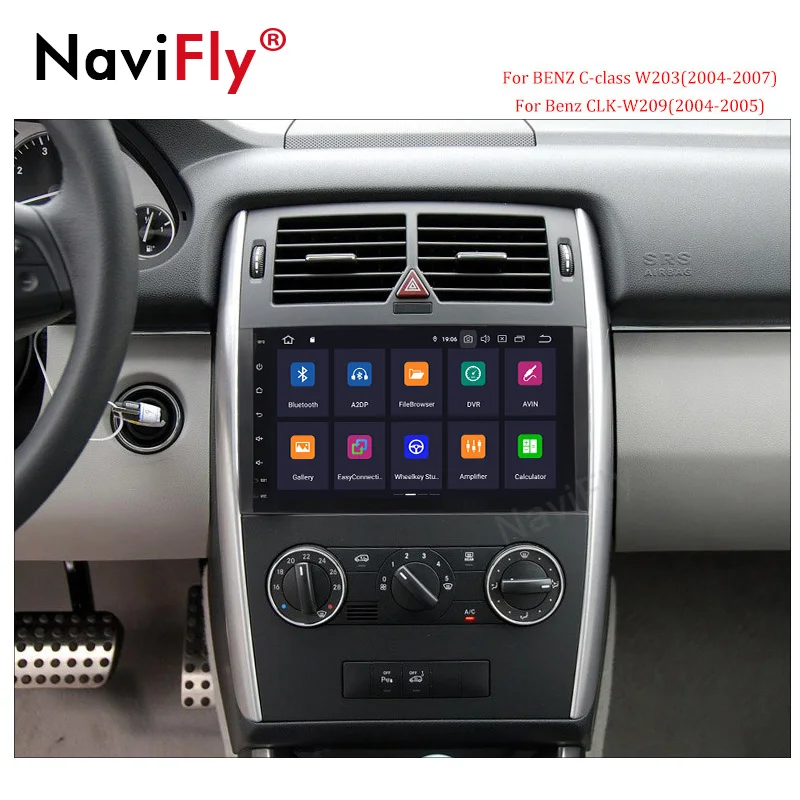 NaviFly android9.0 ips/DSP 9 дюймов экран DAB+ Автомобильный Mtleimedia плеер для Mercedes/Benz/Sprinter/B200/b-класс/W245/B170/W169