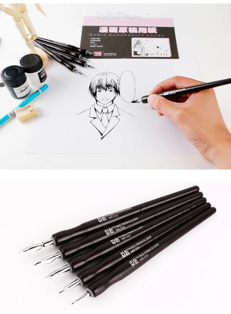 LifeMaster Japan TACHIKAWA Dip ручки набор(5 наконечников+ 1 сумка) Saji/school G/D/Maru авторучка манга дизайн Художественный набор для комиксов эскиз