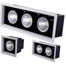 Двойной Диммируемый светодиодный светильник потолочный Точечный светильник 10 Вт 20 Вт 30 Вт ac85-240V потолочный встраиваемый светильник s Внутреннее освещение