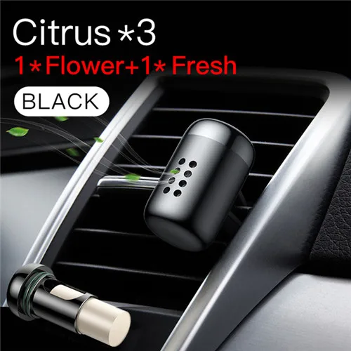 Baseus освежитель воздуха в машину ароматизатор для автомобиля духи,ароматизатор в машину - Название цвета: Black 3Citrus 2Other