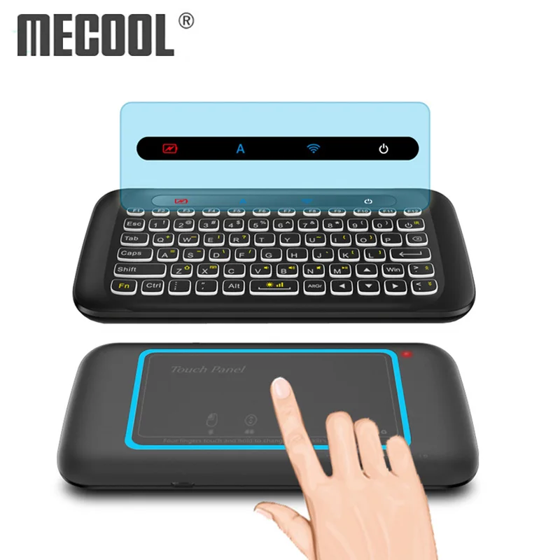 

H20 Mini Wireless Keyboard Backlight Touchpad Air mouse IR Leaning 2.4G Wireless Remote control For Andorid BOX Smart TV Windows