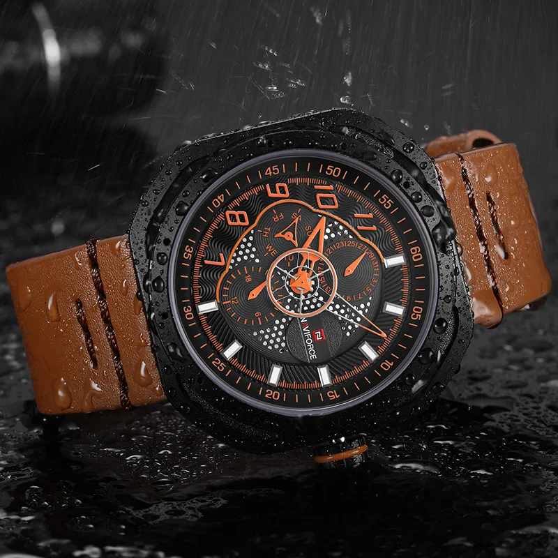 Топ люксовый бренд NAVIFORCE мужские модные спортивные аналоговые Мужские часы из