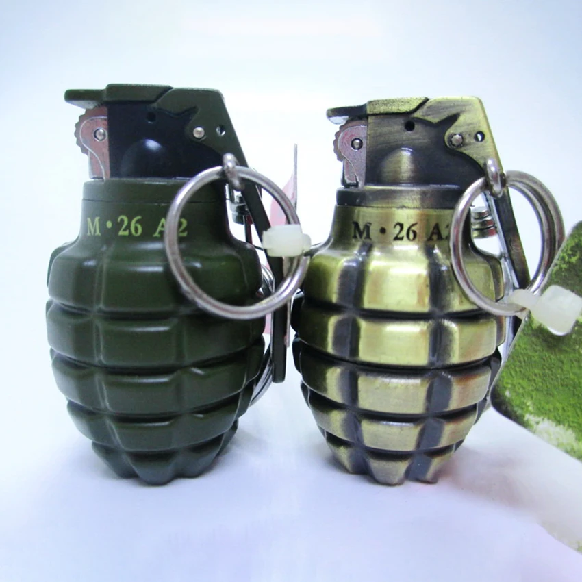 Ретро бомба Форма мини-керосиновая зажигалка брелок шлифовального круга фонарь