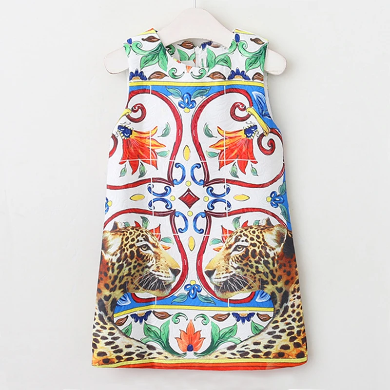 

Melario Girls Summer Dress 2019 European American Style Dress Children Playing Card Q Pattern Dress Girls Clothing Dress 3-8Y