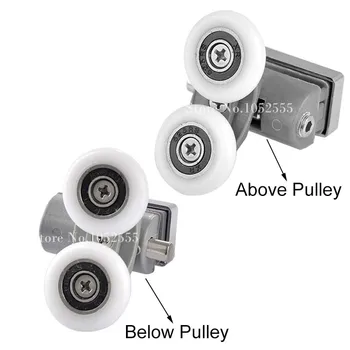 

High Quality 4pair=8PCS Shower Door Pulleys Bathroom Glass Door ROLLERS /Runners/Wheels/Pulleys Diameter 25mm