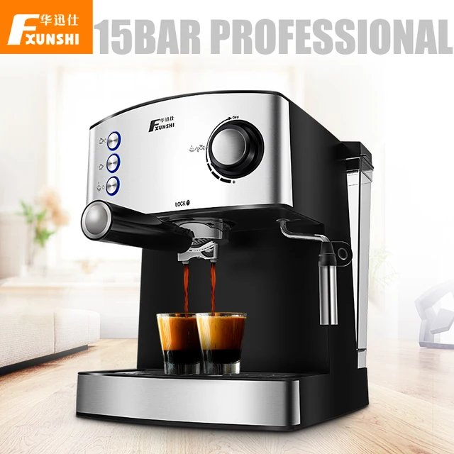 15 Bar Automatic Espresso Coffee Machine Professional Printer 15 Bar Automatic Espresso Coffee Machine Professional Printer Crema Italian Maker Electric Milk Steamer