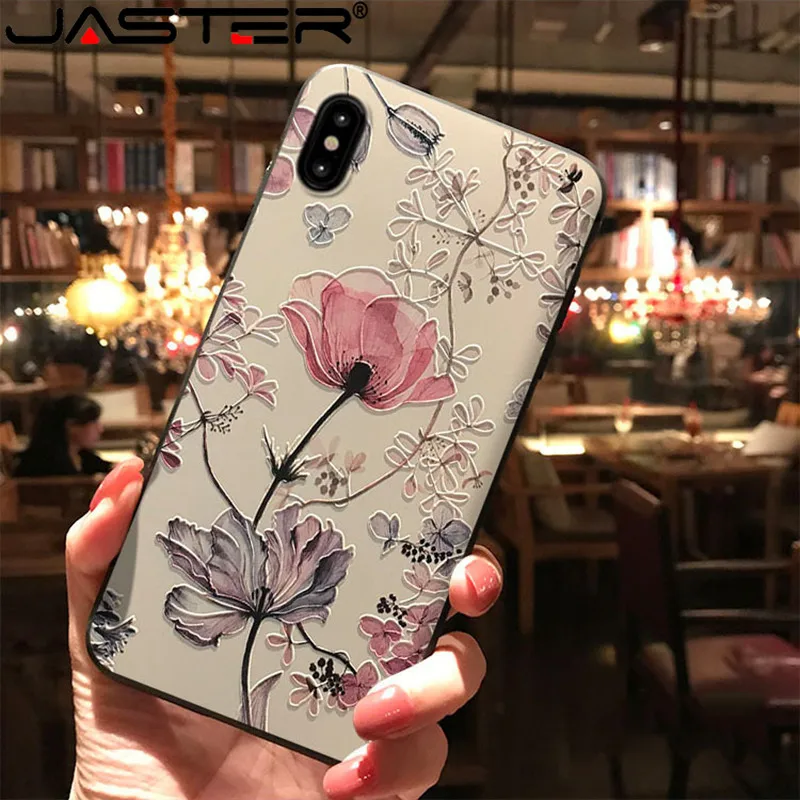 

JASTER 3D Emboss Flower Case For Samsung A50 A30 A40 A70 S7 Edge S8 S9 S10 S10e A5 A6 A7 A8 Plus 2018 M10 M20 Note 4 8 9 Case