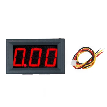 

100pcs/lot 3 Bit display Red LED Panel Meter Digital Voltmeter with three-wire Voltage DC 0-100V tester
