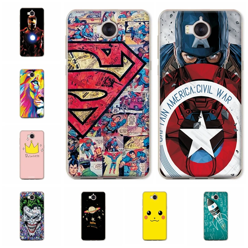 

Captain America Phone Case For Huawei Y6 2017 Ample Cute Flowers Soft Silicone Back Cover For Huawei Y 6 2017 5" Inch Funda Capa