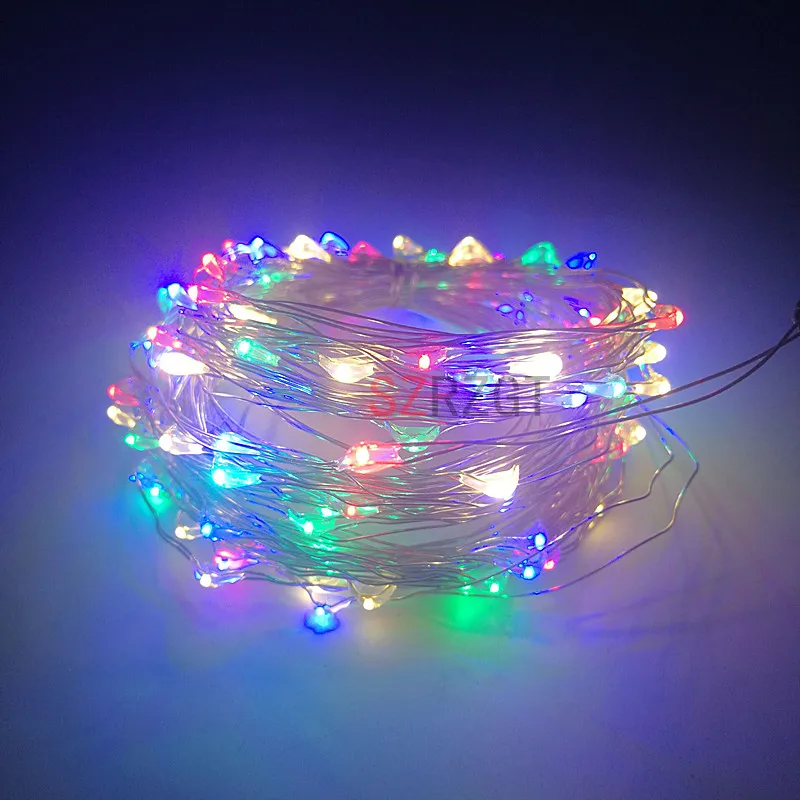 

10M 100LED LED String Lights Outdoor Christmas Fairy Lights Warm White Silver Wire LED Starry Lights DC 12V Wedding Decoration