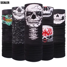 Флисовая Бандана с черепом, зимняя теплая утолщенная Бандана с черепом, уличная волшебная маска-шарф, флисовая маска для лица, Лыжная Балаклава