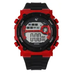 Мужские часы с пластиковым ремешком электронные часы модные уличные спортивные часы для мужчин цифровые водостойкие наручные часы