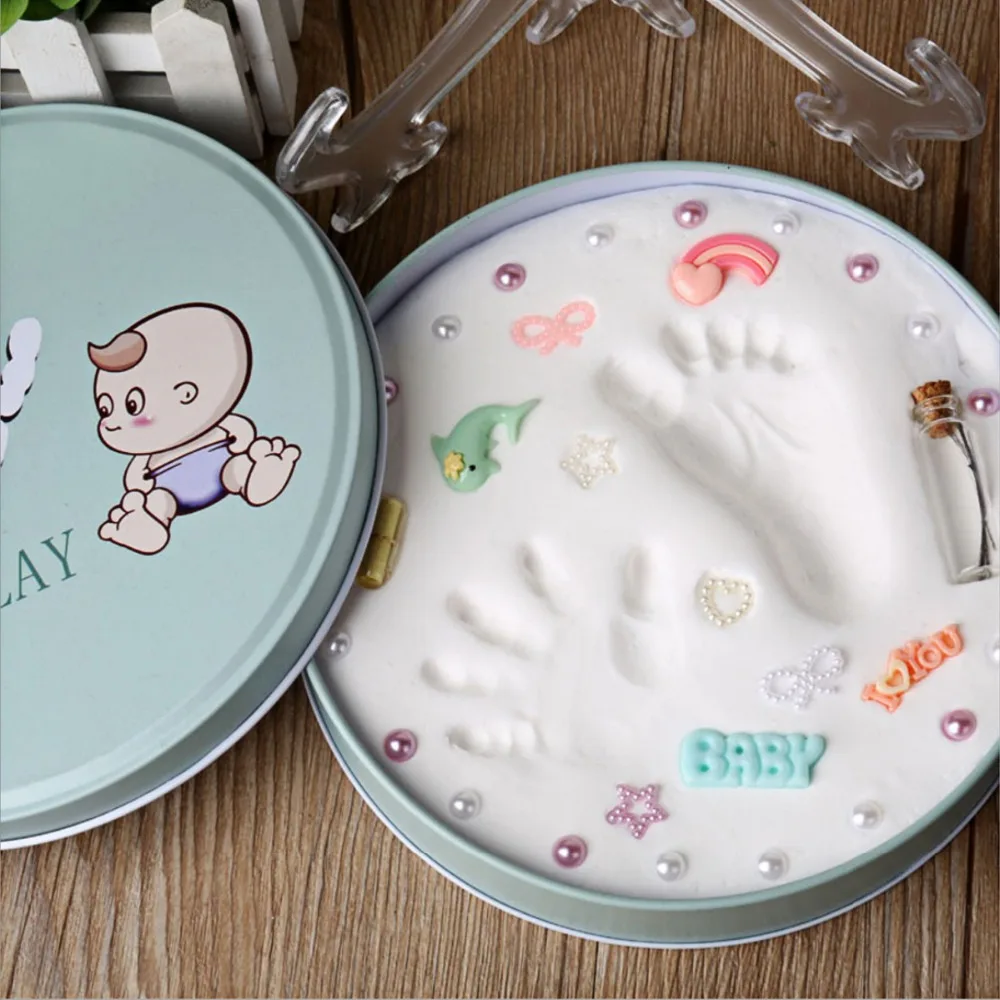 Infant Baby Keepsake Care Air Drying Modeling Colored Clay Handprint